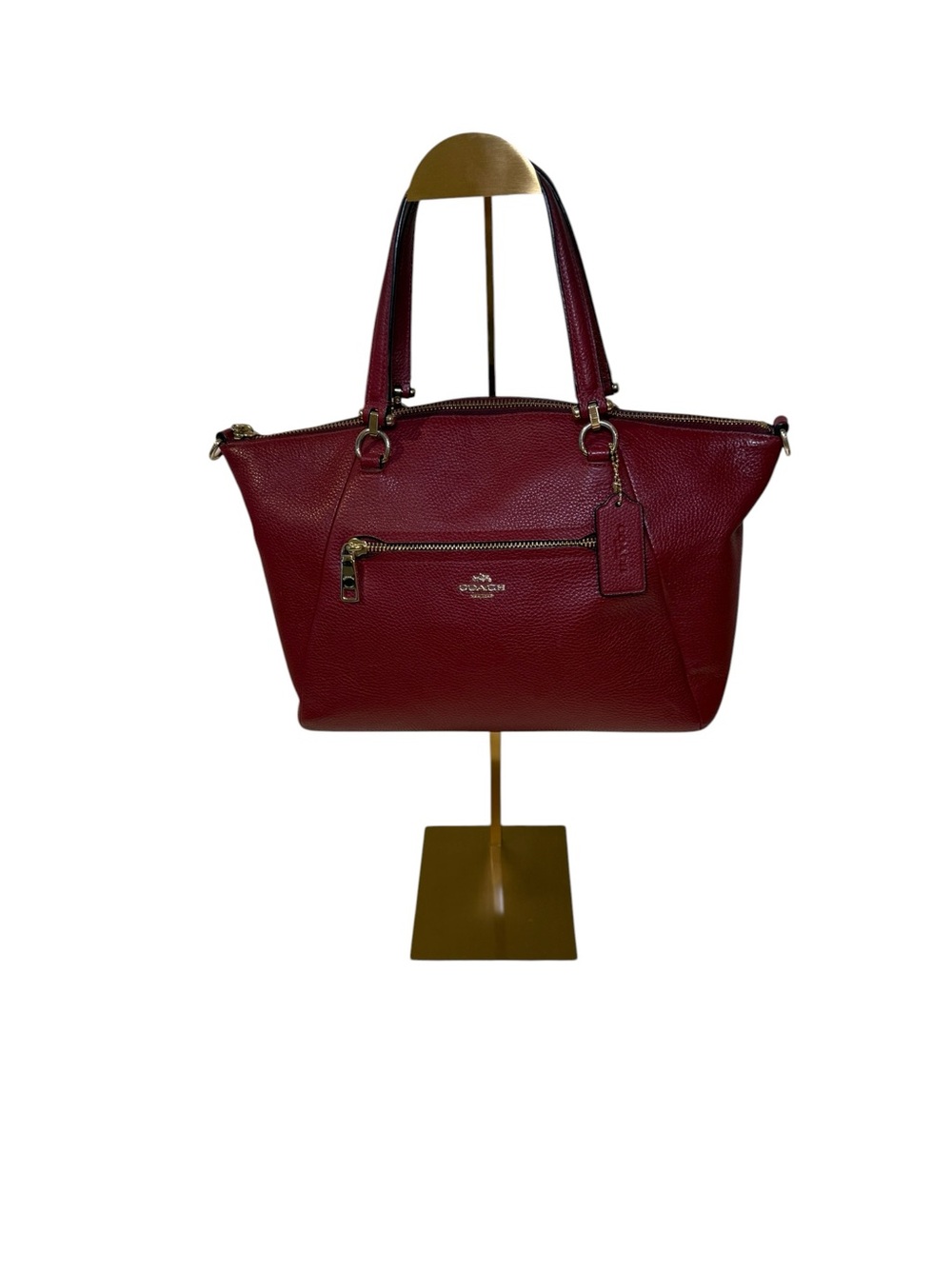 Coach Prairie Satchel in Pebbled Leather - no crossbody strap